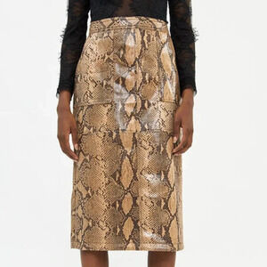 Stelen Orly Snake-Printed Pencil Skirt